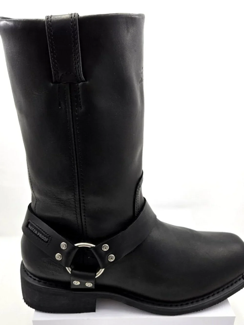 Harley Davidson Men's Size 11 Wide Hustin Side Zip Waterproof Black Boots D95353